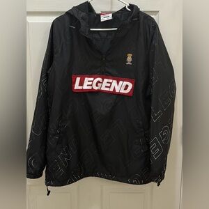 Windbreaker Hoodie Jacket Size M Prime Threads Legend 3 pocket Black